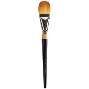 KINGART 9600-1 1/2 Original Gold 9600 Series, Golden Taklon Oval Wash, Size 1 1/2, Black/Gold