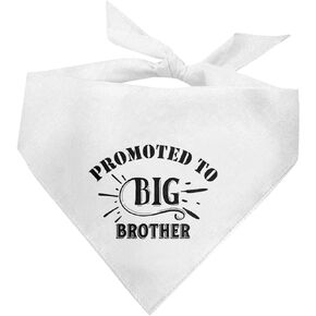 Big Brother Bandana for Dog, Dog Bandana Pregnancy Announcement, Dog Scarf, White Dog Bandana, Dog Pregnancy Announcement, Dog Bandana for Small Medium Large Dogs (A76)