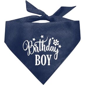 Birthday Dog Bandana, Happy Birthday Dog Bandana, Dog Bandana for Small Medium Large Dogs, Boy Dog Birthday, Dark Blue Dog Bandana, Gift for Dog Lover, Dog 1st Birthday Boy (A18)