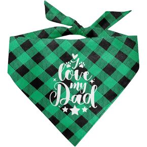 I Love My Dad Dog Bandana, Purple Dog Bandana, Dog Scarf Accessories, Pet Dog Triangle Scarf, Boy Dog Accessories, Dog Bandana for Small Medium Large Dogs, Gifts from Dogs to Dad (E25)
