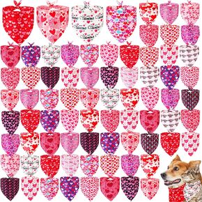100 Pcs Birthday Dog Bandanas Bulk Happy Birthday Dog Bandanas Adjustable Dog Bibs Birthday Triangle Pet Dog Scarf Birthday Holiday Pet Costume for Small Medium Pet Dog