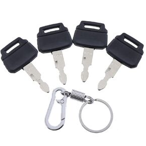 ZTUOAUMA 4X Heavy Equipment Ignition Keys #K250 2420WL2420 with Key Chain Compatible with Kobelco New Holland Case Yutani Excavators Kawasaki Loader