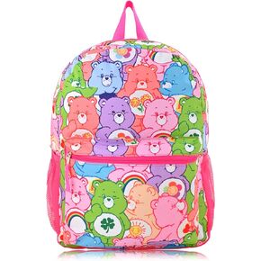 Fast Forward Care Bears Backpack for School - 16" Small Kids Bookbag Knapsack for Girls, Boys, Toddlers (Multicolor Care Bear All Over Print)