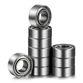 R144-ZZ Bearing 1/8"x1/4"x7/64" Miniature Ball Bearing Double Metal R144ZZ Radial Ball Bearing (10 Pack)