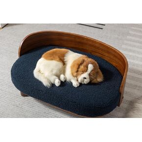 Dog Bed for Small Dogs Unique Design - Velvet Pet Bed with Rebound Foam, Removable Washable Cover, Anti-Scratch, Waterproof, Stain-Resistant, Up to 220Lbs