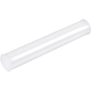 MECCANIXITY Clear Storage Tube Small Plastic Round Tubing with Caps Rigid Bottle Container 41.6x43x300mm/12 Inch Length for Item Stored