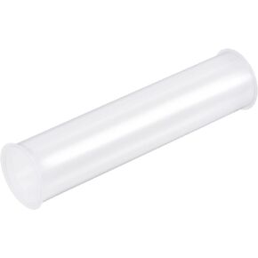MECCANIXITY Clear Storage Tube Small Plastic Round Tubing with Caps Rigid Bottle Container 41.6x43x300mm/12 Inch Length for Item Stored