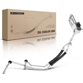 A-Premium Inlet and Outlet Engine Oil Cooler Line Hose Assembly Compatible with Hummer H2 2004 2005 2006 2007 V8 6.0L