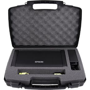 CASEMATIX Travel Case Compatible with Epson WF-100 and WF-110 Wireless Mobile Printer, Ink Cartridges, Power Adapter, Cables
