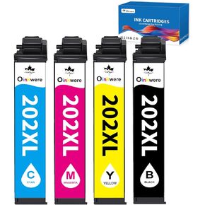 Remanufactured Ink Cartridges Replacement for Epson 202 202XL Ink Cartridges Multipack Compatible for XP-5100 WF-2860 Expression Home XP-5100 Workforce WF-2860 Printer (4-Pack)