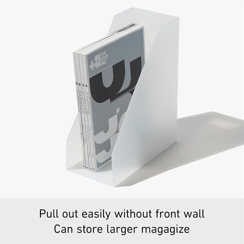 Like-it MX-29، مبرد مجلة واسع، حقيبة تخزين، صندوق ملفات، عريض، العرض 5.1 × العمق 10.0 × الارتفاع 12.0 بوصة (13 × 25.3 × 30.7 سم)، صنع في اليابان، تخزين سطح الطاولة، تخزين قائم in Kuwait