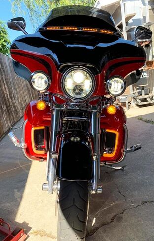 Motorcycle LED Fairing Lower Grills Running Light Fits for Harley Touring Street Electra Glide Tri Glide FLHTK FLHTCU FLHTKSE 2014-2020 in Saudi Arabia