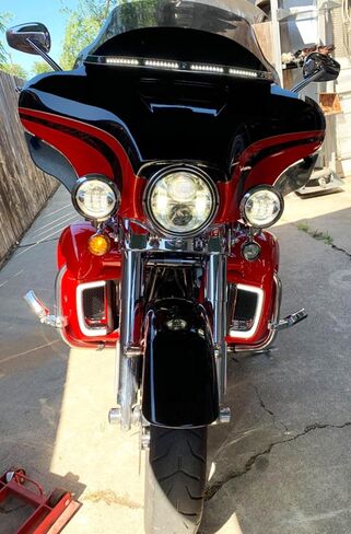 Motorcycle LED Fairing Lower Grills Running Light Fits for Harley Touring Street Electra Glide Tri Glide FLHTK FLHTCU FLHTKSE 2014-2020 in Saudi Arabia