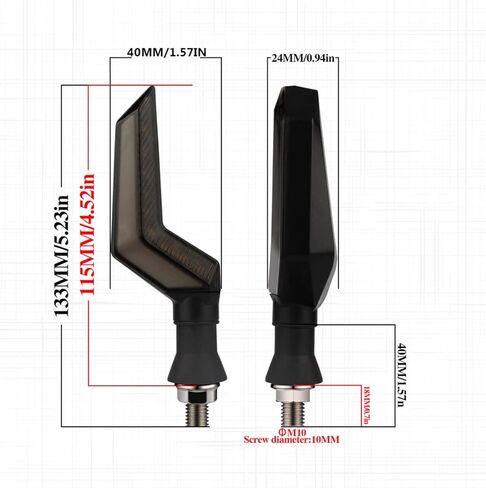قطعتان من إشارات الانعطاف للدراجات النارية 12 فولت LED مؤشرات ضوئية تسليط الضوء على مصباح وامض الجناح مقاوم للماء IPX66 ملحقات عالمية للدراجات النارية (أزرق) in Kuwait