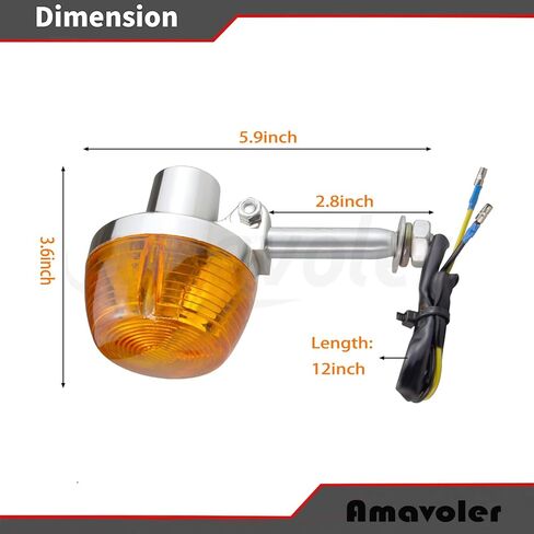 Turn Signal Indicator Light 12V Replacement Parts Fits for Honda Twinstar 200 Super Cub 50 CT70 90 XL100 CB350 CM125 400 CB450 CB750 Motorcycles. in Saudi Arabia