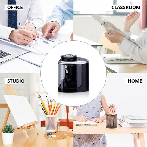 Fully Automatic Electric Portable Variable Mode Pencil Sharpener, Suitable for Children/Adults, Suitable for Pencils (6-8mm)/ School/Classroom/Office/Home in Saudi Arabia