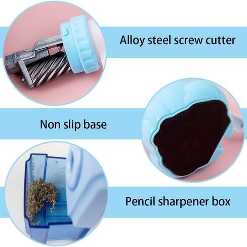 Pencil Sharpeners Pencil Sharpener with Container Desktop Sharpener Handheld Manual Pencil Sharpener for Home Office School Artist Students in Saudi Arabia