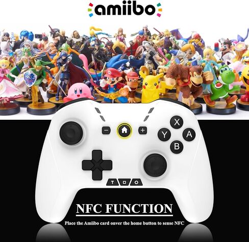 PlayHard Switch Controller, Wireless Switch Pro Controllers with Thumb Grip Caps for SWITCH/OLED/LITE, Remote Gamepad for Switch Pro, Programmable, NFC, Turbo, Vibration, Axis Gyro (Black) in Saudi Arabia
