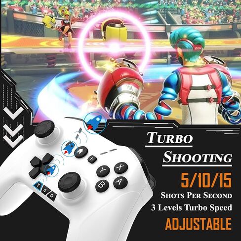 PlayHard Switch Controller, Wireless Switch Pro Controllers with Thumb Grip Caps for SWITCH/OLED/LITE, Remote Gamepad for Switch Pro, Programmable, NFC, Turbo, Vibration, Axis Gyro (Black) in Saudi Arabia