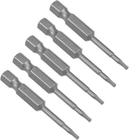 uxcell 5 Pcs T8 Magnetic Torx Screwdriver Bits, 1/4 Inch Hex Shank 2-inch Length S2 Security Tamper Proof Screw Driver Kit Tools in Saudi Arabia