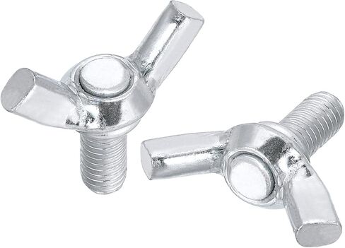 30 قطعة من مسامير فراشة الجناح M5x10mm من Uxcell، براغي يدوية للإبهام، براغي فراشة من الفولاذ الكربوني in Kuwait