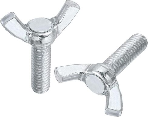 30 قطعة من مسامير فراشة الجناح M5x10mm من Uxcell، براغي يدوية للإبهام، براغي فراشة من الفولاذ الكربوني in Kuwait