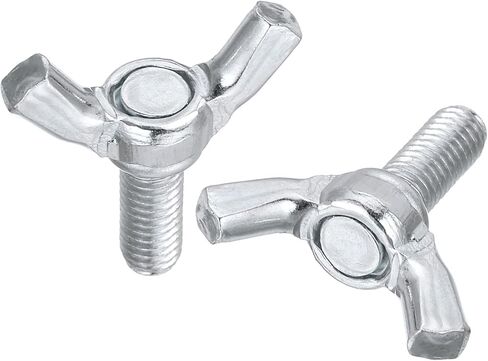 30 قطعة من مسامير فراشة الجناح M5x10mm من Uxcell، براغي يدوية للإبهام، براغي فراشة من الفولاذ الكربوني in Kuwait
