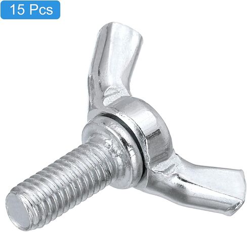 30 قطعة من مسامير فراشة الجناح M5x10mm من Uxcell، براغي يدوية للإبهام، براغي فراشة من الفولاذ الكربوني in Kuwait
