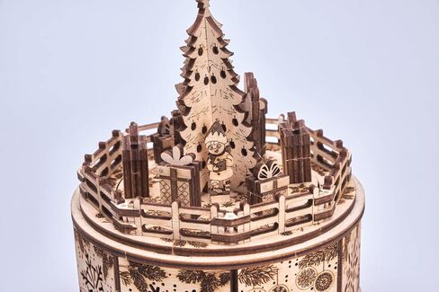 Wood Trick Music Box Gifts from Santa Model Kit - We Wish You a Merry Christmas Beautiful Melody - Very Sturdy and Ecological - 6x5″ - 3D Wooden Puzzle in Saudi Arabia
