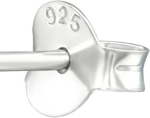 925 الفضة الاسترليني 8mm البيتزا ترصيع الأقراط دفع العودة المجوهرات in Kuwait