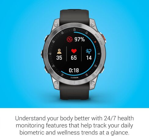 Garmin epix Gen 2، ساعة ذكية نشطة متميزة، ميزات الصحة والعافية، شاشة AMOLED تعمل باللمس، ساعة مغامرة بميزات متقدمة، تيتانيوم أبيض (متجدد) in Kuwait