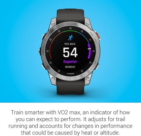 Garmin epix Gen 2، ساعة ذكية نشطة متميزة، ميزات الصحة والعافية، شاشة AMOLED تعمل باللمس، ساعة مغامرة بميزات متقدمة، تيتانيوم أبيض (متجدد) in Kuwait