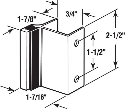 650-9910 Strike and Keeper، 3/4 بوصة، جناح خارجي، ستانلس ستيل (عبوة واحدة) in Kuwait