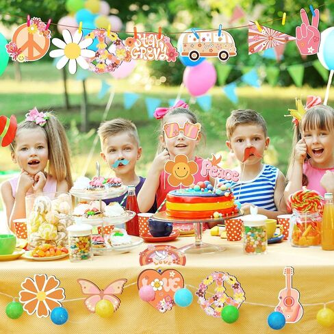 60 قطعة من ديكورات الفصل الدراسي الرائعة بوهو لوحة الإعلانات ديكور الحدود قطع الحفلات الرجعية 60 ثانية هيبي السلام زهرة قطع الورق مع الغراء لحفلات أعياد الميلاد الرائعة لوازم استحمام الطفل in Kuwait