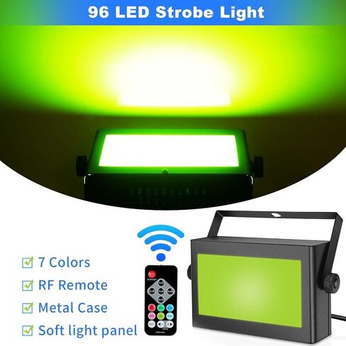 ضوء ستروب للحفلات - 96 RGB LED مع جهاز التحكم عن بعد والصوت المنشط ضوء ستروب لحفلات الغرفة وحفلات الرقص وحفلات الزفاف وأعياد الميلاد وإضاءة DJ in Kuwait