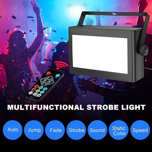 ضوء ستروب للحفلات - 96 RGB LED مع جهاز التحكم عن بعد والصوت المنشط ضوء ستروب لحفلات الغرفة وحفلات الرقص وحفلات الزفاف وأعياد الميلاد وإضاءة DJ in Kuwait