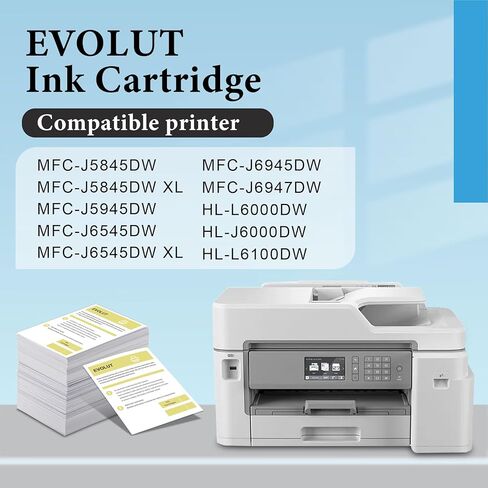 خراطيش حبر LC3037 فائقة الإنتاجية (5 عبوات، 2BK/1C/1M/1Y) - مجموعة خرطوشة حبر LC3037 XXL متوافقة مع Eout لاستبدال طابعة Brother LC3037 Ink MFC-J5845DW MFC-J5945DW، LC3037XXL in Kuwait