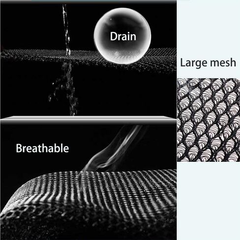 Motorcycle Seat Cover 3D Honeycomb Sunscreen Heat Insulation Seat Spacer Mesh Fabric Breathable Anti-Slip Cushion for Scooter Moped Black (M) in Saudi Arabia