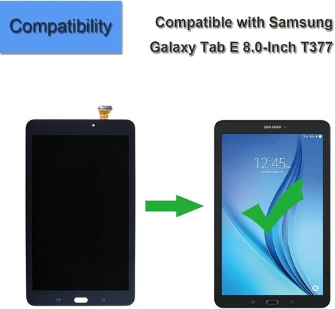 for Galaxy Tab E 8.0 SM-T377T T377W T3777 T377R4 T377P LCD Touch Screen Assembly Digitizer Black + Tools in Saudi Arabia