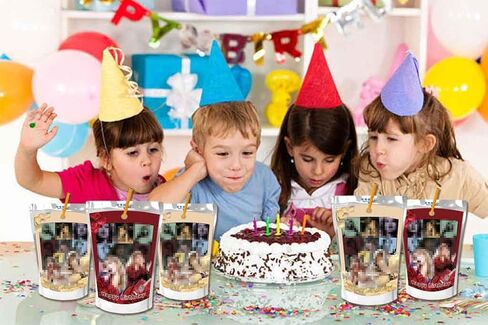 24 قطعة من ديكورات الحفلات، ملصقات بطاقات أكياس العصير، مستلزمات حفلات أعياد الميلاد. in Kuwait