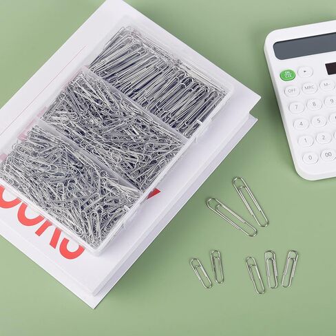Jumbo Paper Clips, Paper Clips Assorted Size, Paperclips, Large Paper Clips, Paperclips Office, Small Paper Clips, Paperclips Medium Size, 700pcs, Silver in Kuwait