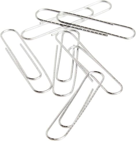 ACCO Non-Skid Paper Clips, No.4 Jumbo Size, Silver, Box of 100 Clips, 1 Box (72585) in Saudi Arabia