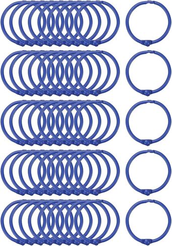 50 Pcs Note Book Binder Rings Loose Leaf Opening Ring Buckles Iron Hanging Rings Keyrings (Inner Diameter 1-Inch Yellow) in Saudi Arabia