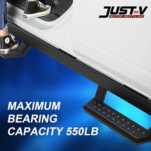 استبدال لوحات الجري لسيارة Ford Bronco 2021 2022 2023 ذات 4 أبواب SUV (ليست للرياضة) خطوات جانبية سوداء ذات ملمس رملي مزدوج، قضبان جانبية شديدة التحمل منسدلة من Nerf in Kuwait