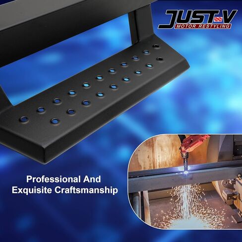 استبدال لوحات الجري لسيارة Ford Bronco 2021 2022 2023 ذات 4 أبواب SUV (ليست للرياضة) خطوات جانبية سوداء ذات ملمس رملي مزدوج، قضبان جانبية شديدة التحمل منسدلة من Nerf in Kuwait