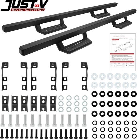 استبدال لوحات الجري لسيارة Ford Bronco 2021 2022 2023 ذات 4 أبواب SUV (ليست للرياضة) خطوات جانبية سوداء ذات ملمس رملي مزدوج، قضبان جانبية شديدة التحمل منسدلة من Nerf in Kuwait