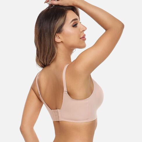 Momcozy Seamless Nursing Bra Womens Comfort Soft Breastfeeding Support Bra Maternity Wireless Bralette Beige in Saudi Arabia