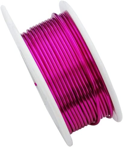 LeGold 26 Gauge 11 Yards Copper Craft Wire Silver Plated Tarnish Resistant Fuchsia Color in Saudi Arabia