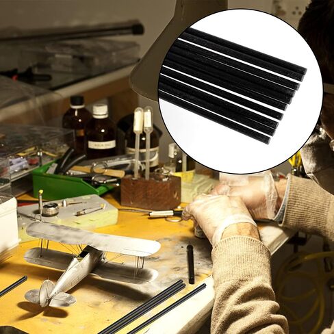Carbon Fiber Rod, 10 Pieces 400mmX 1mm Carbon Fiber Matte Pole for Model Airplane Kites DIY Craft in Saudi Arabia