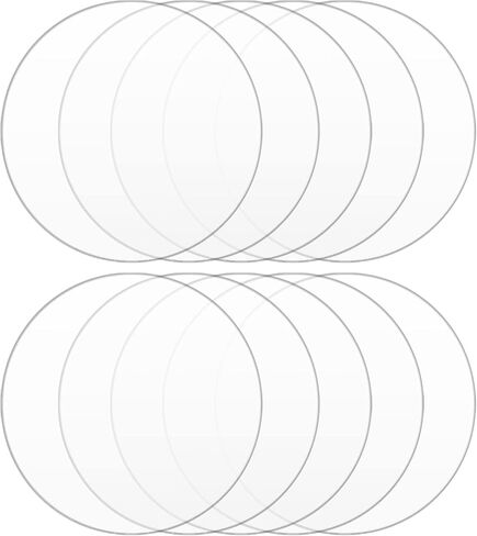 DARENYI Clear Acrylic Sheets, 8 inch Dia 0.04' Thick Plexiglass Sheets, Round Acrylic Boards Plexiglass Panels Transparent Acrylic Disc Disks for DIY Craft Project Sign, Pack of 10 in Kuwait